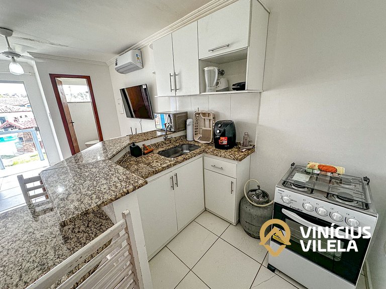 Taperapuã | Flat com Piscina e Sauna