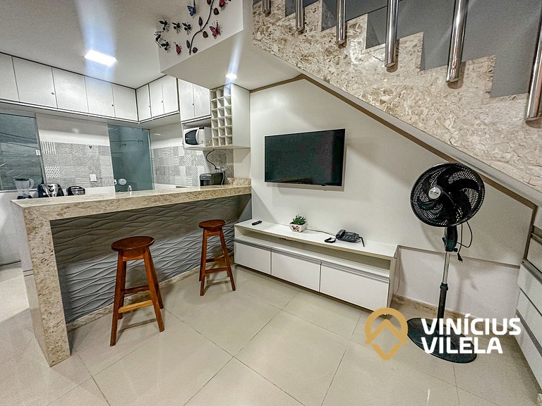 Duplex a 80m da Praia de Taperapuã