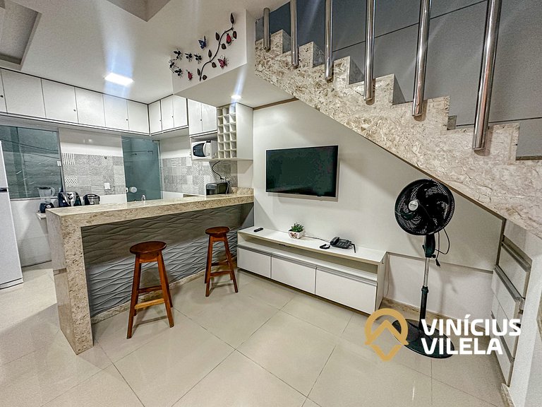 Duplex a 80m da Praia de Taperapuã