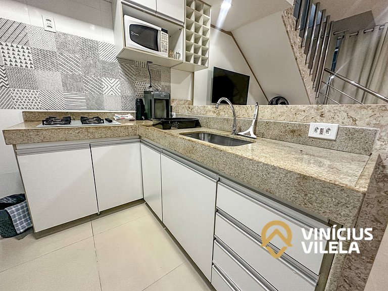 Duplex a 80m da Praia de Taperapuã