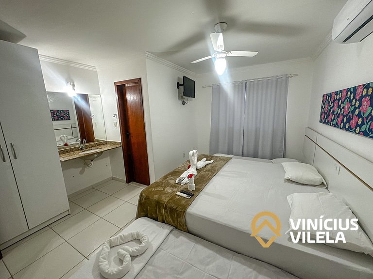 Taperapuã | Flat com Piscina e Sauna