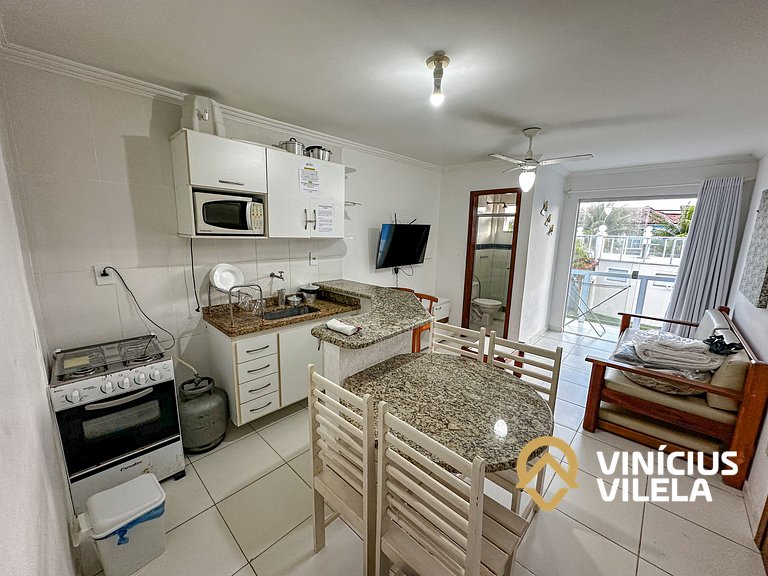 Taperapuã | Flat com Piscina e Sauna
