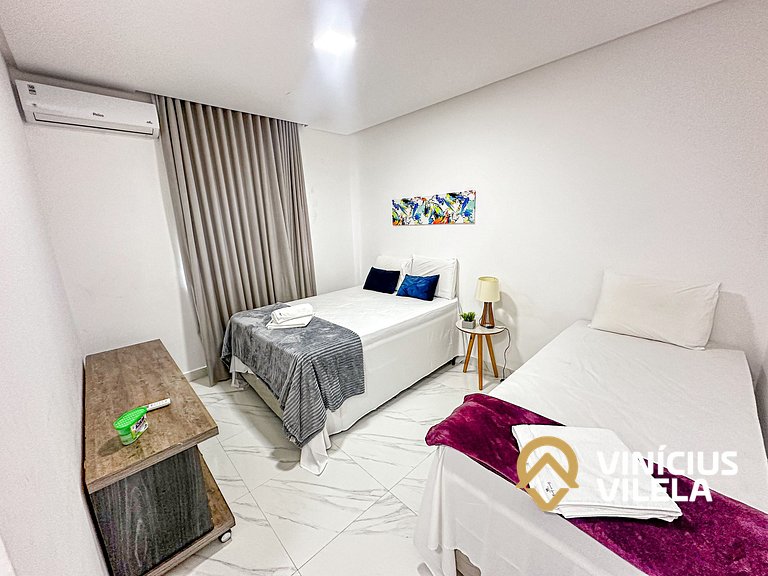 Duplex 2 Suítes+ar condicionado, praia Taperapuã
