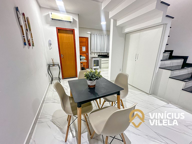 Duplex 2 Suítes+ar condicionado, praia Taperapuã