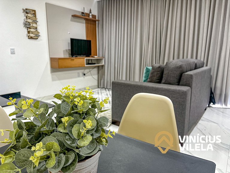 Duplex 2 Suítes+ar condicionado, praia Taperapuã