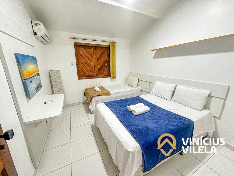 Flat com 1 Quarto a 100m da Praia