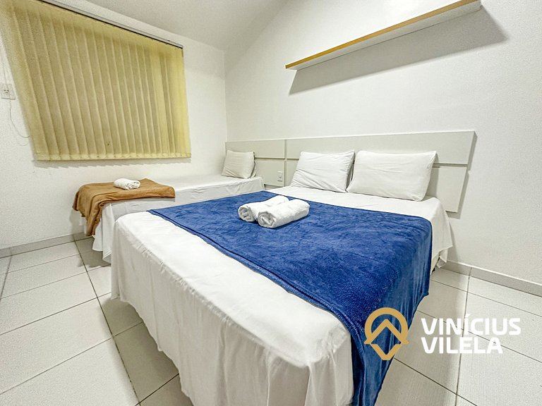 Flat com 1 Quarto a 100m da Praia