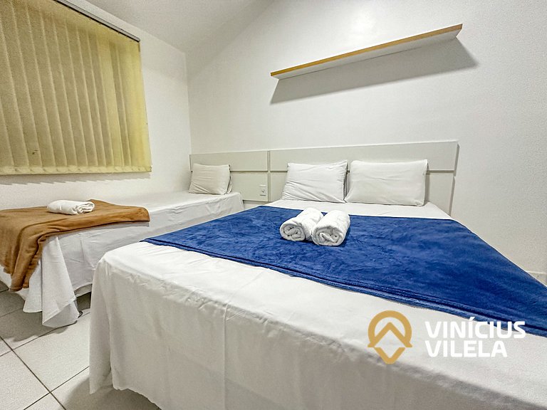 Flat com 1 Quarto a 100m da Praia
