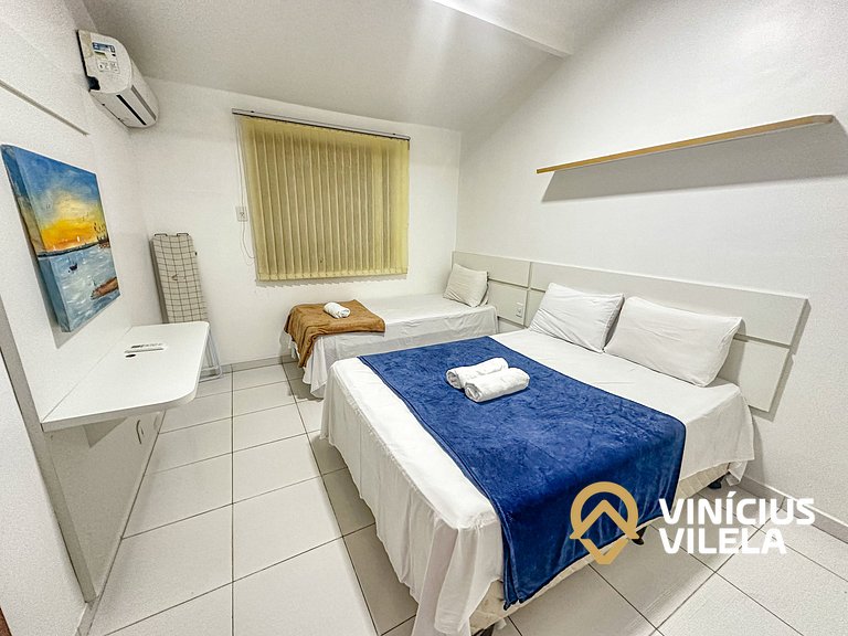 Flat com 1 Quarto a 100m da Praia