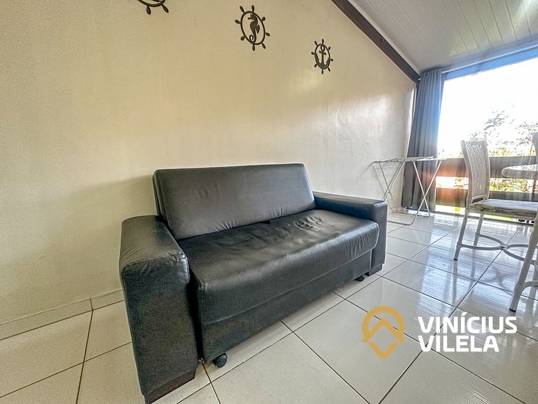 Flat com 1 Quarto a 100m da Praia