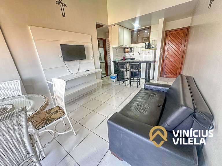 Flat com 1 Quarto a 100m da Praia