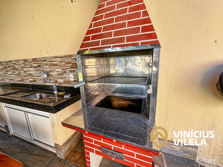 Flat com 1 quarto com ar split, sala e cozinha completa, No