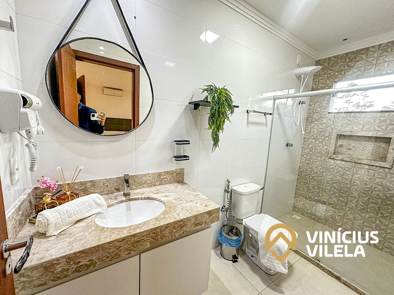 Casa 3 quartos para 10 com piscina em Taperapuã