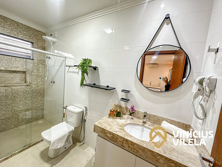 Casa 3 quartos para 10 com piscina em Taperapuã