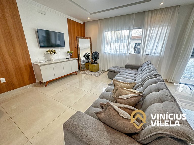 Casa 3 quartos para 10 com piscina em Taperapuã