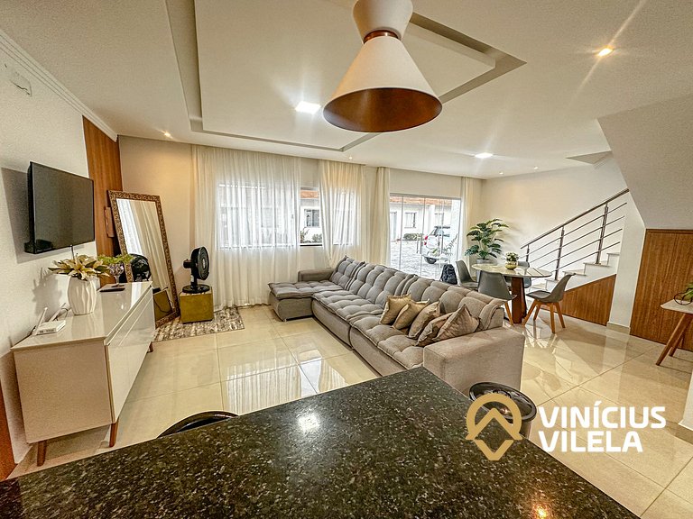 Casa 3 quartos para 10 com piscina em Taperapuã