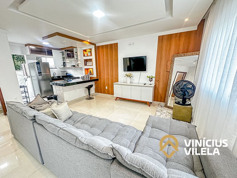 Casa 3 quartos para 10 com piscina em Taperapuã