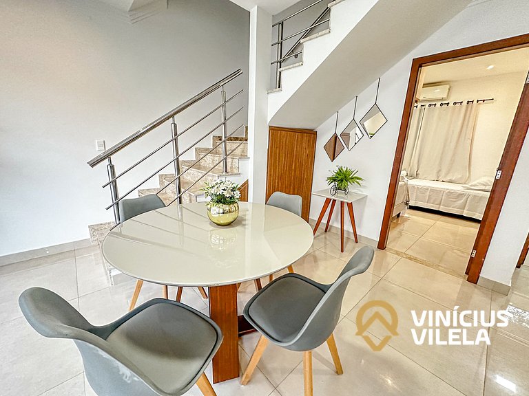 Casa 3 quartos para 10 com piscina em Taperapuã