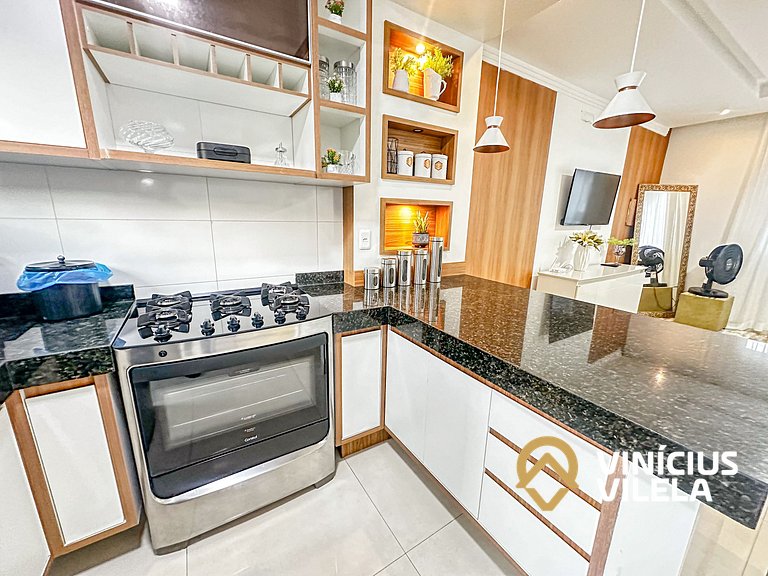 Casa 3 quartos para 10 com piscina em Taperapuã