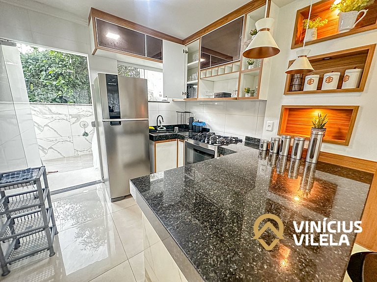 Casa 3 quartos para 10 com piscina em Taperapuã