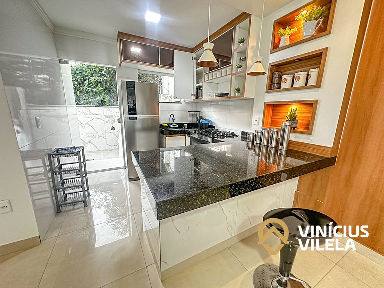 Casa 3 quartos para 10 com piscina em Taperapuã