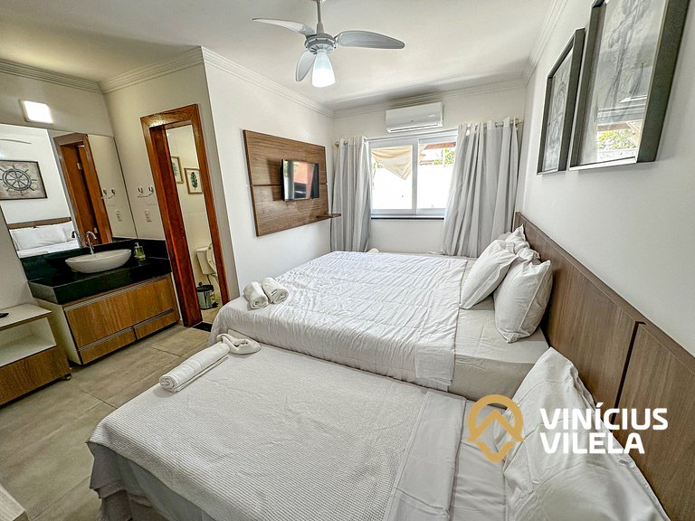 Arraial D'Ajuda | Casa Climatizada p/ 10