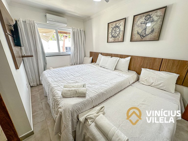 Arraial D'Ajuda | Casa Climatizada p/ 10
