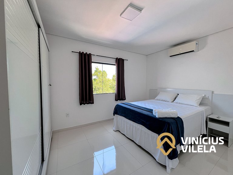 Apto 2Q  prox. a pria de Taperapuã (Vista piscina)
