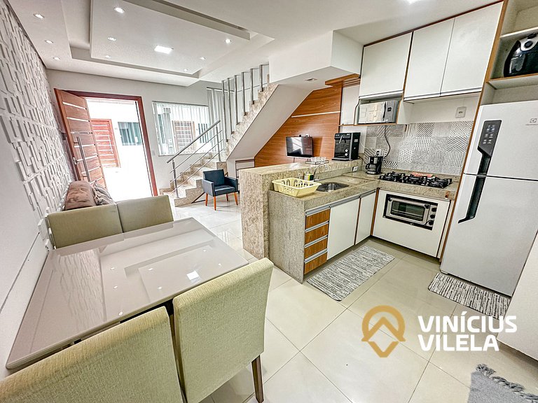 Duplex a 80m da Praia de Taperapuã